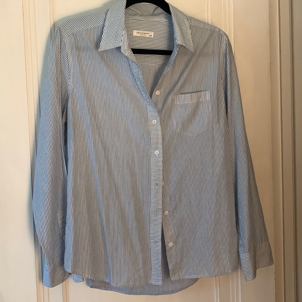Equipment striped button down size M
